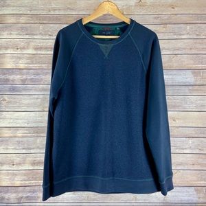 Ted Baker London Mens Blue Crew Neck Classic Wool Blend Long Sleeve Sweater XL